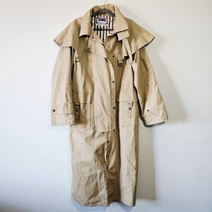 Vintage Koolah Austrailia Duster Trench Coat Size L Riding Jacket EUC